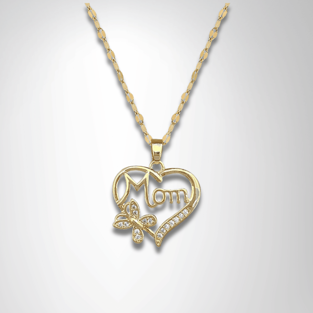 Fashion Heart Butterfly Mom Pendant Necklace | Perfect Mother’s Day Gift - yourStore | , ,