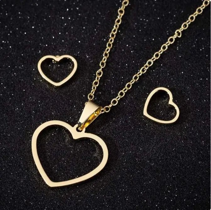Stainless Steel Love Heart Necklaces For Women - yourStore | Gold 10, ,