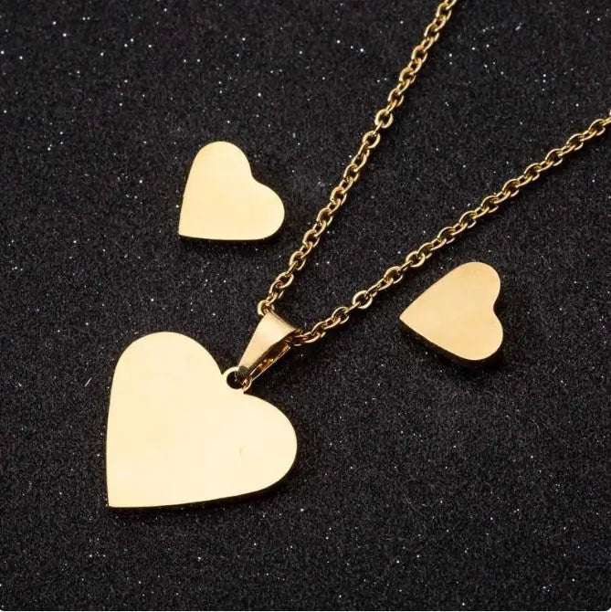Stainless Steel Love Heart Necklaces For Women - yourStore | Gold 11, ,