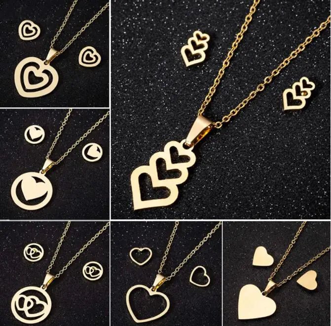 Stainless Steel Love Heart Necklaces For Women - yourStore | Gold 5, ,