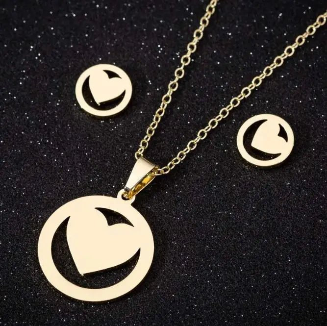 Stainless Steel Love Heart Necklaces For Women - yourStore | Gold 8, ,