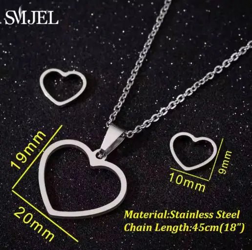 Stainless Steel Love Heart Necklaces For Women - yourStore | Silver 10, ,
