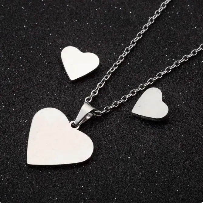 Stainless Steel Love Heart Necklaces For Women - yourStore | Silver 11, ,