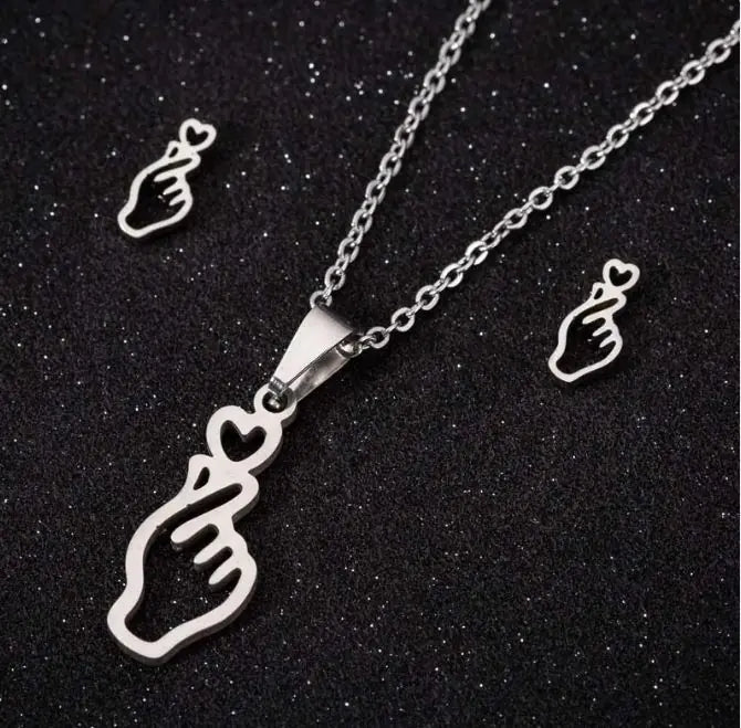 Stainless Steel Love Heart Necklaces For Women - yourStore | Silver 6, ,