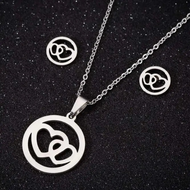 Stainless Steel Love Heart Necklaces For Women - yourStore | Silver 9, ,