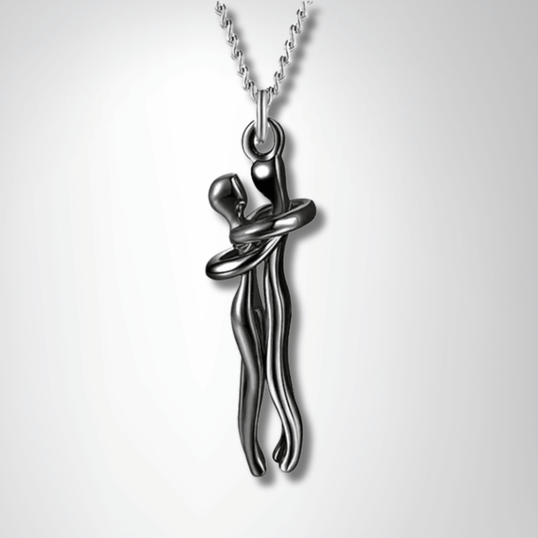 Timeless Couple Hugging Pendant Necklace – A Gift of Love - yourStore | BK3, ,