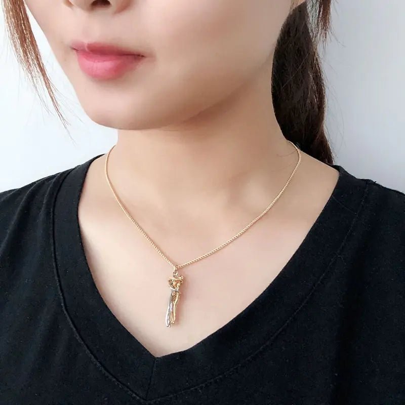 Timeless Couple Hugging Pendant Necklace – A Gift of Love - yourStore | GD, ,