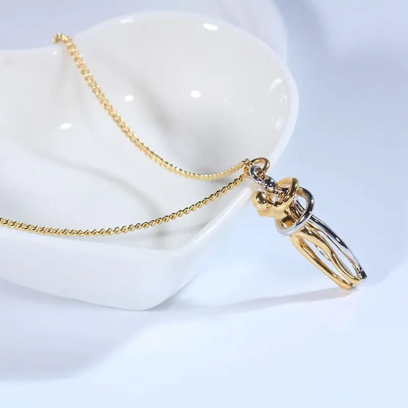 Timeless Couple Hugging Pendant Necklace – A Gift of Love - yourStore | GD1, ,