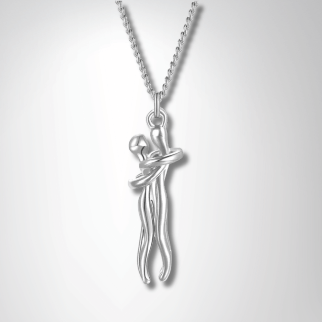 Timeless Couple Hugging Pendant Necklace – A Gift of Love - yourStore | GD1, ,